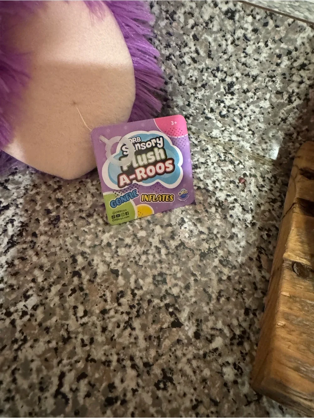 Plush Purple Monkey Plush A-Roo Inflatable Bounce Ball Plushie